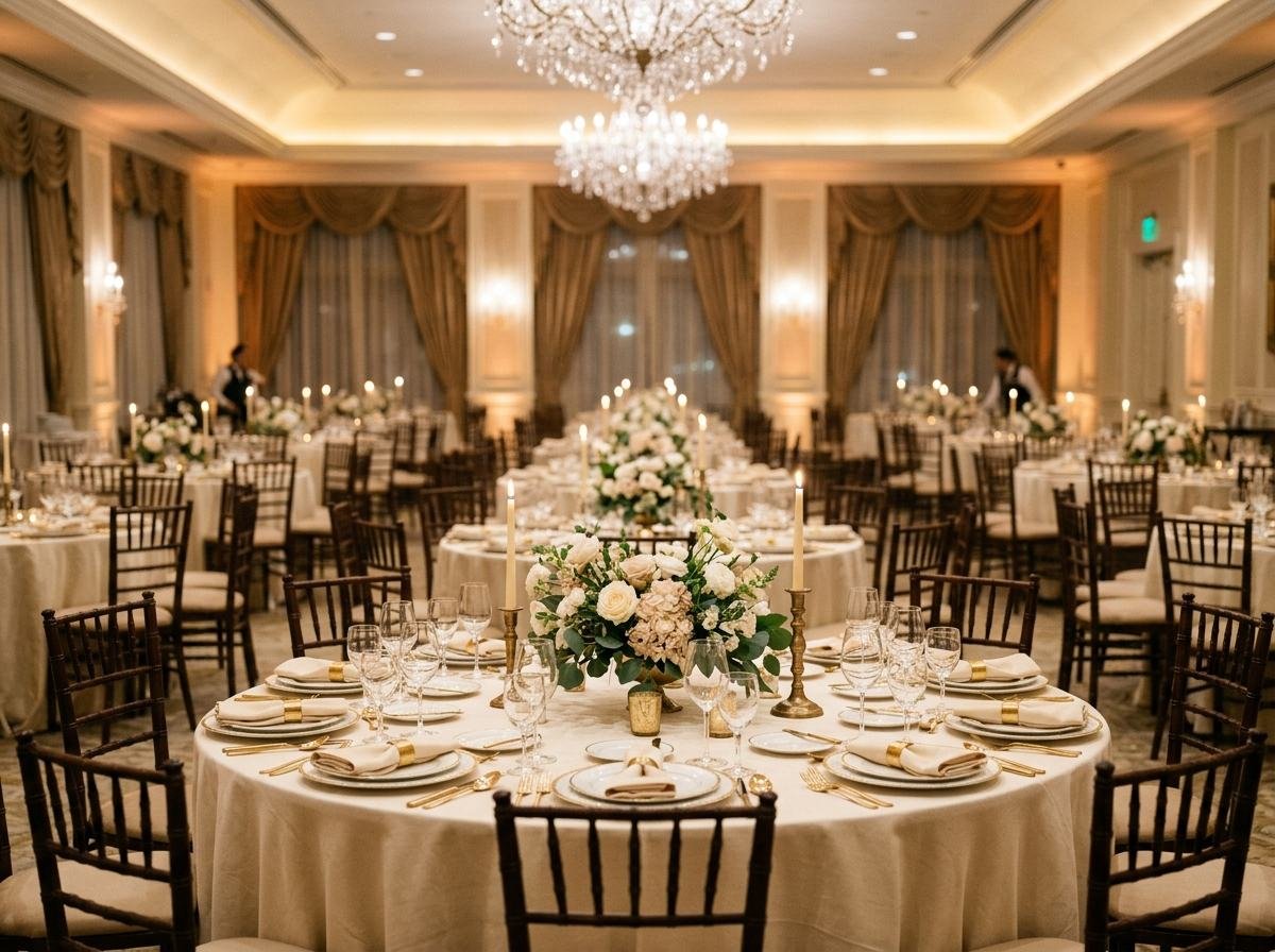 Dining arrangement in the hall