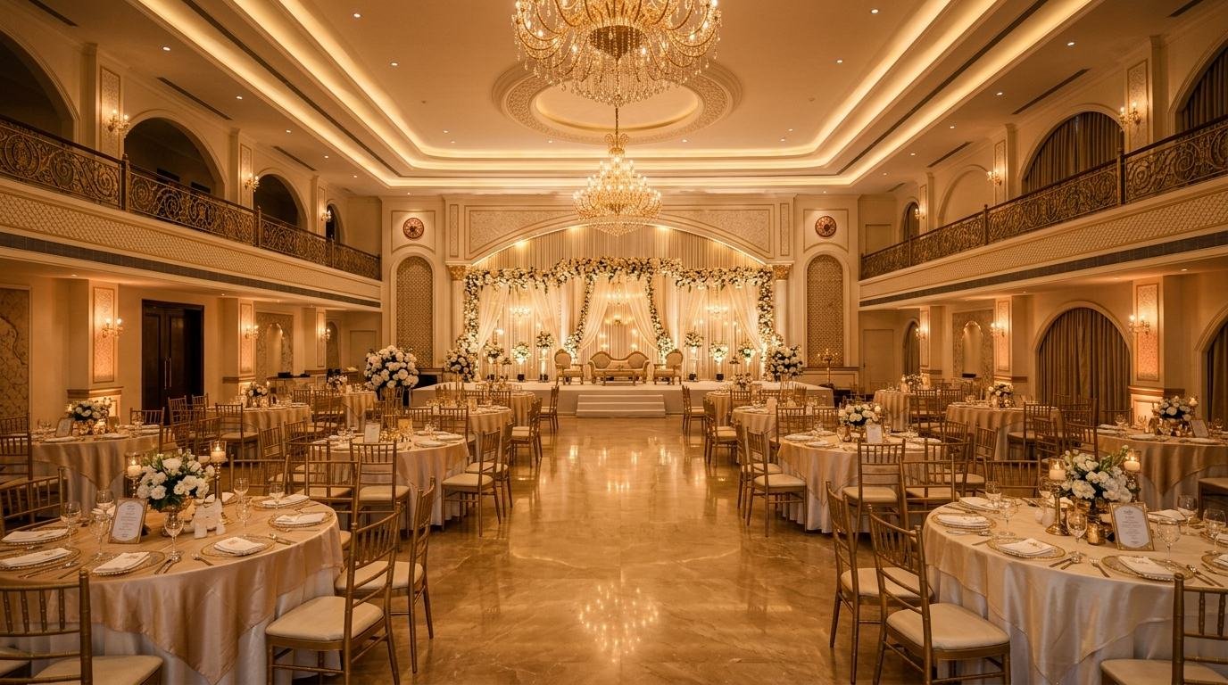 Main celebration hall at Opulence Celebration